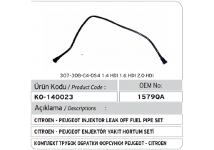 1579.QA 1579.HY Peugeot - Citroen Yakıt Borusu